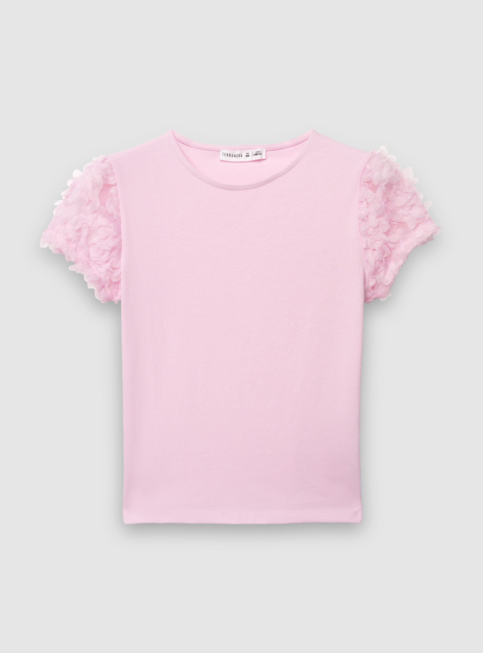 LCW Kids T-shirt Basique à Col Rond pour Filles - W40105Z4 LCW Kids T-shirt Basique à Col Rond pour Filles - W40105Z4