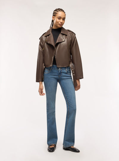 Giubbotto biker con cintura