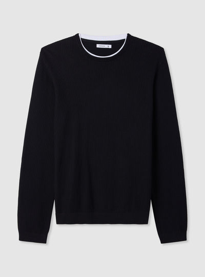 Maglia girocollo a punto mosso