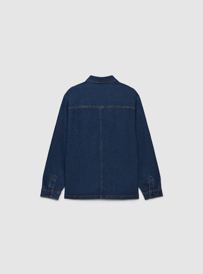 Camicia overshirt con bottoni a pressione e tasche