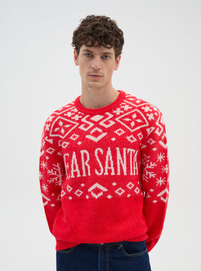 Pullover mit weihnachtlichem Schriftzug