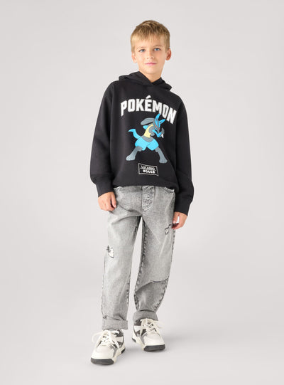 Children's jogger jeans with rips and drawstring