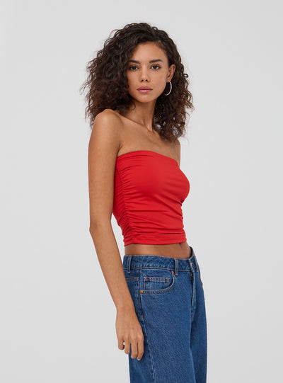 Ruched bandeau top