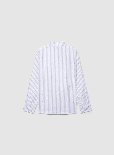 Camisa maxi de rayas con tachuelas