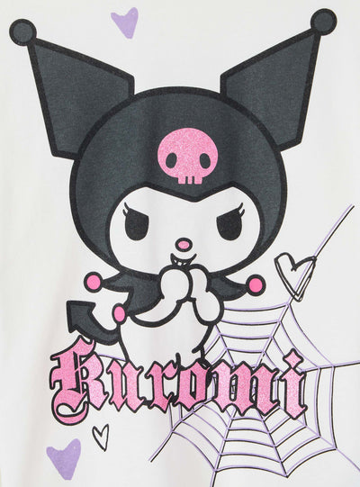 T-shirt a maniche lunghe con stampa Kuromi®