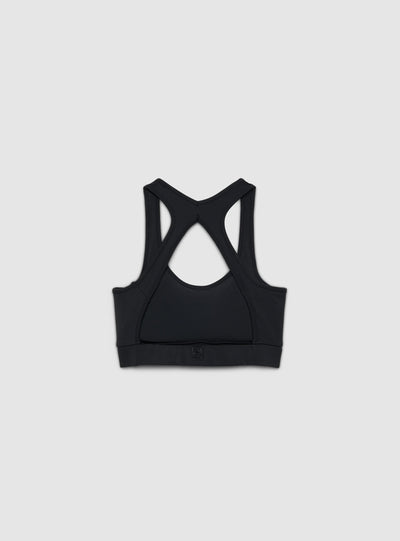 Top sportivo con retro incrociato e piping
