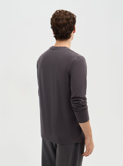 T-shirt manica lunga a tinta unita