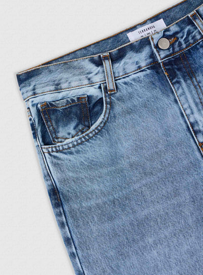 Bootcut-Jeans mit mittlerer Bundhöhe