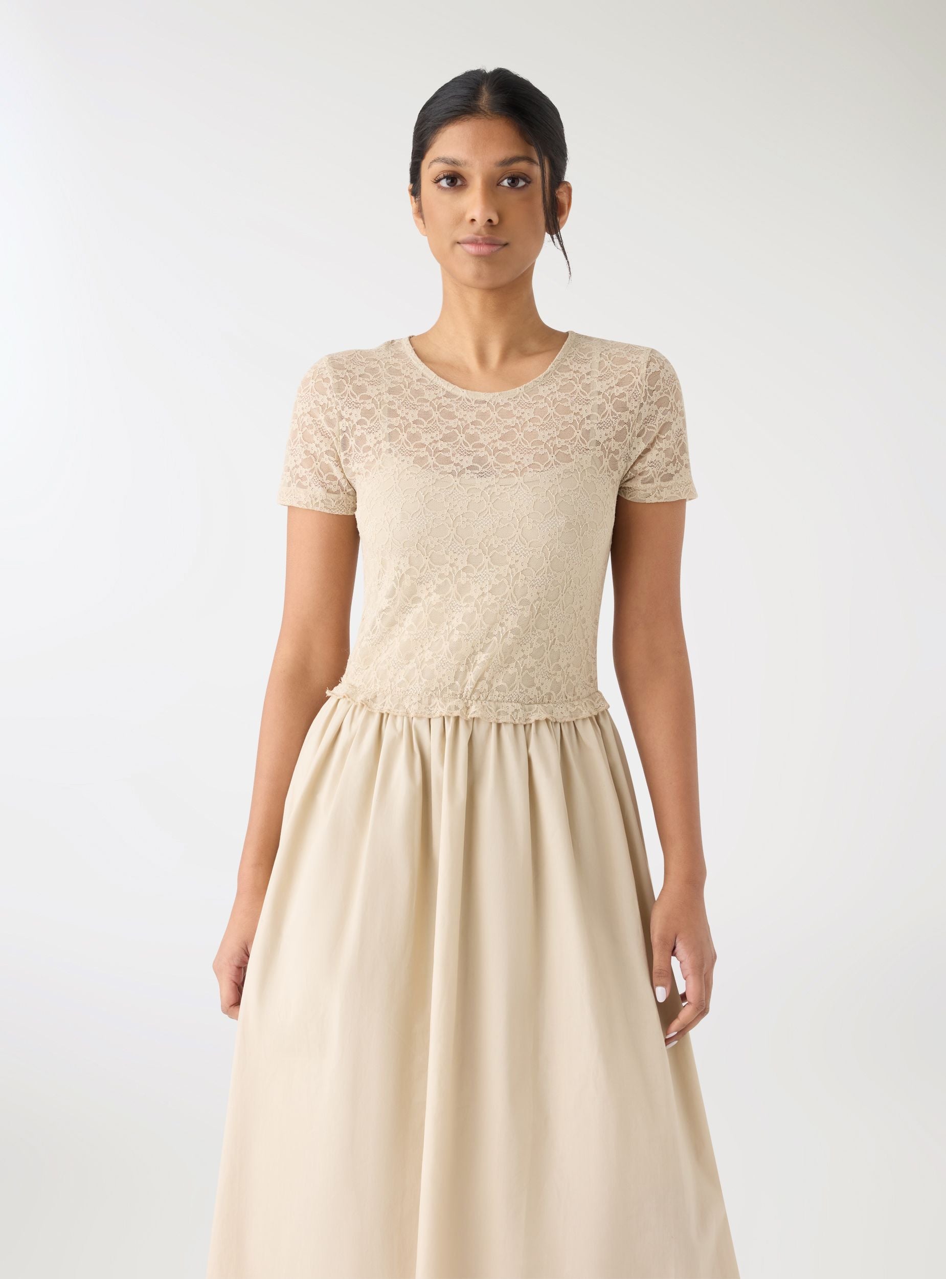 Long dress with lace