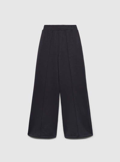 Pantaloni tuta wide leg a tinta unita