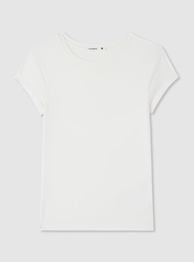 T-shirt a tinta unita a manica corta