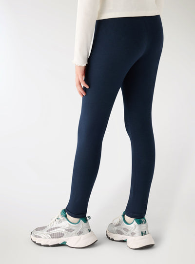 Leggings lunghi a vita alta tinta unita