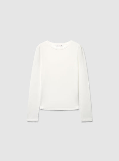 T-shirt manica lunga a tinta unita