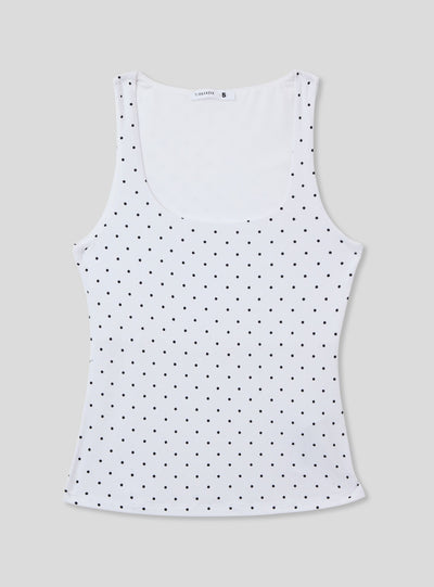 Débardeur élastique à pois