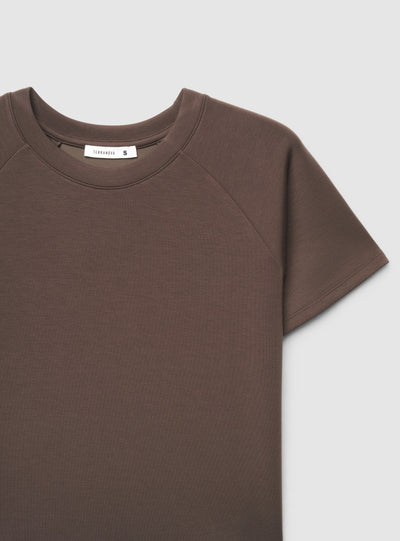 T-shirt a tinta unita con maniche raglan
