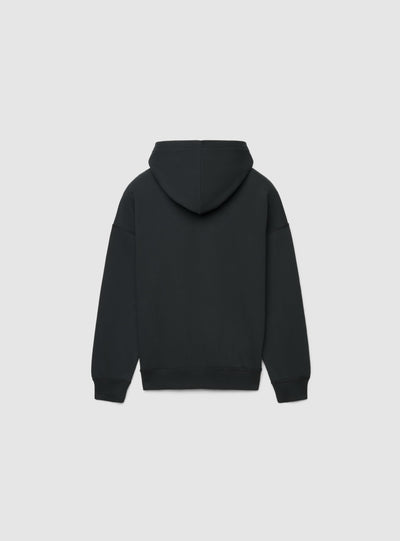 Felpa boxy con cappuccio e stampa college