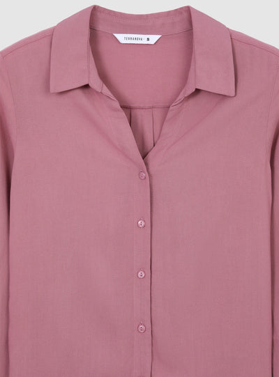 Camicia ampia a tinta unita