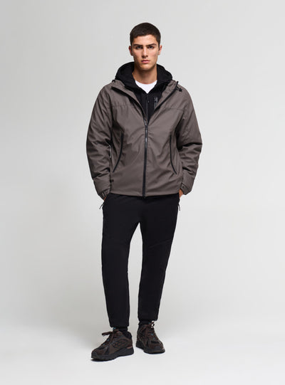 Giacca a vento con cappuccio e zip