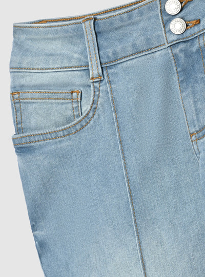 Jeans a zampa a vita bassa