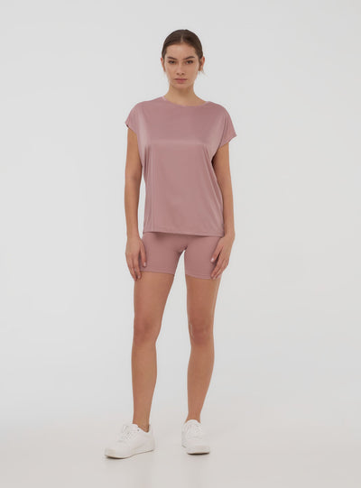 T-shirt sportiva ampia tinta unita