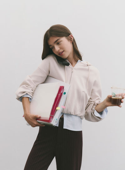 Felpa con cappuccio e zip