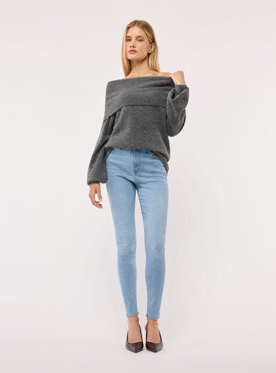Jeans skinny a tinta unita