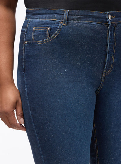 Jeans skinny effetto luccicante