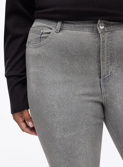 Jeans skinny effetto luccicante