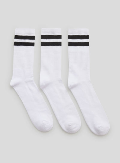 Pack of 3 pairs of socks with terry stripes