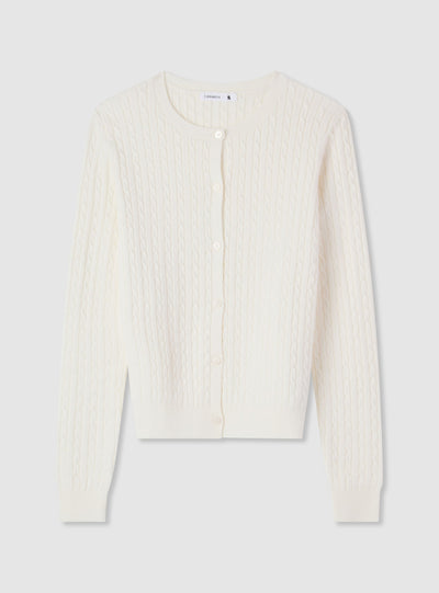 Cardigan a trecce con bottoni