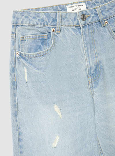 Jeans wide leg con strappi
