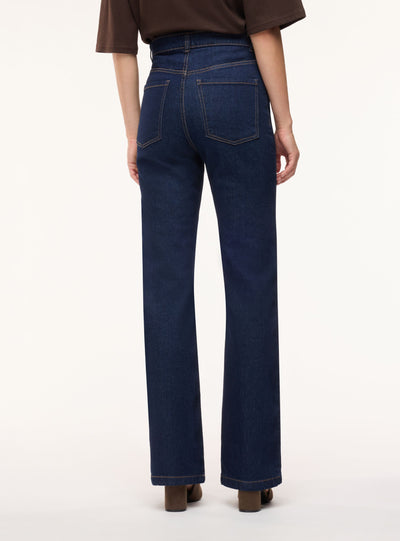 Jeans bootcut a tinta unita