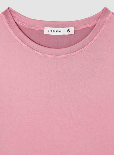 T-shirt a tinta unita a manica corta