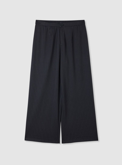 Pantalon wide leg à rayures