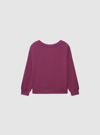 Felpa oversize con scollo a v