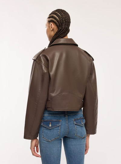 Giubbotto biker con cintura