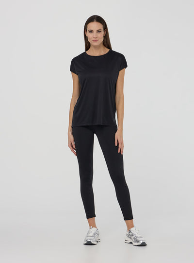 T-shirt sportiva ampia tinta unita