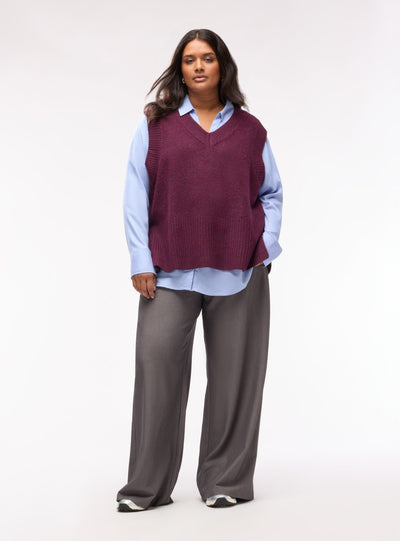 Gilet in maglia con scollo a V
