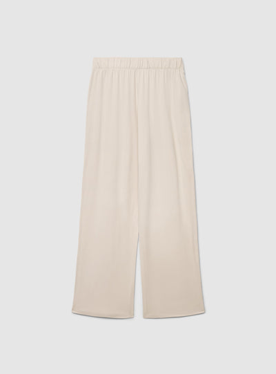 Pantaloni pigiama wide leg a tinta unita