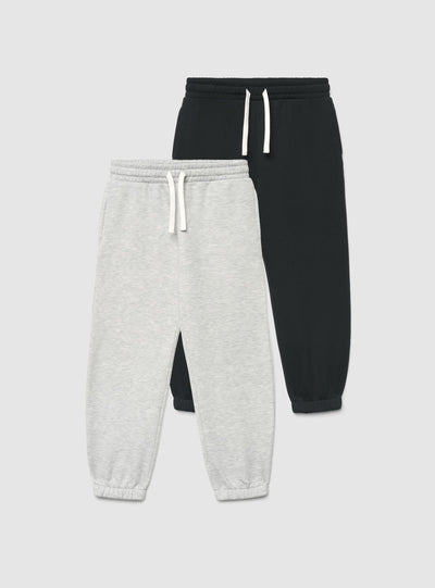 Pack 2 pantaloni tuta lunghi tinta unita