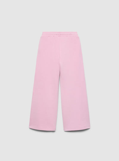 Pantaloni tuta wide leg a tinta unita