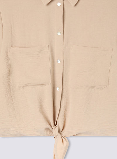 Camicia crop con nodo