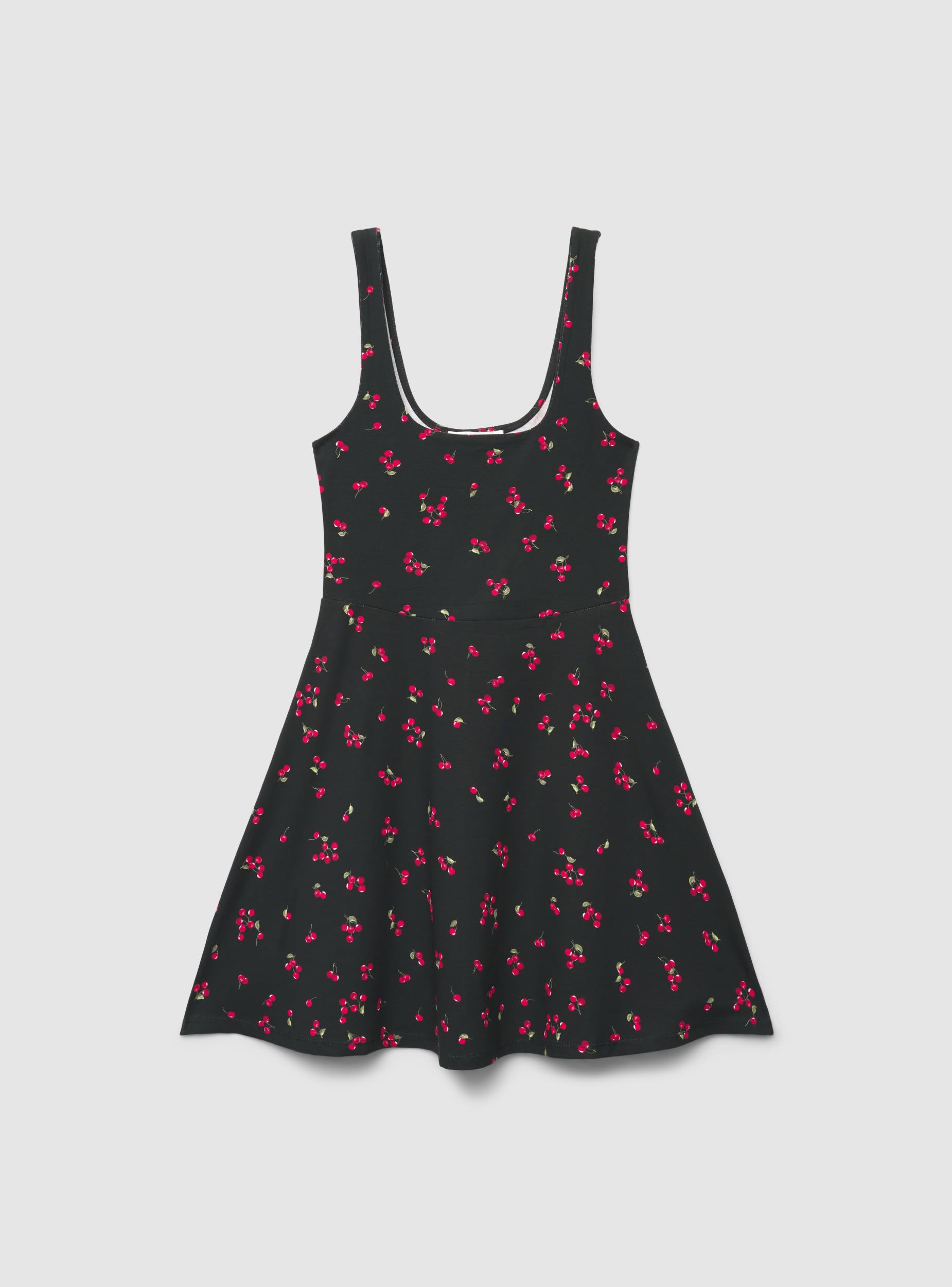 red skater dress h&m H&M Divided Red Skater Dress with Cherry Blossoms