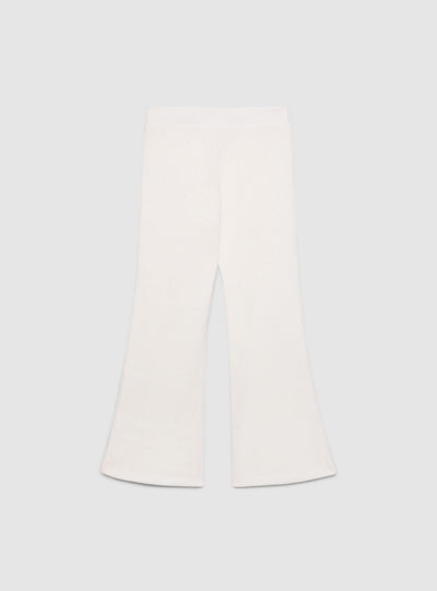 Flared ribbed long leggings
