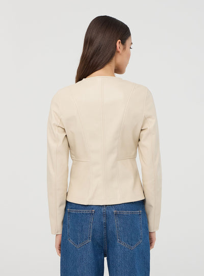 Leather-effect biker jacket