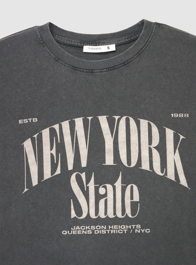 T-shirt ampia con stampa college