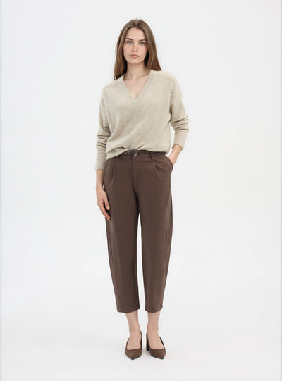 Balloon trousers with belt