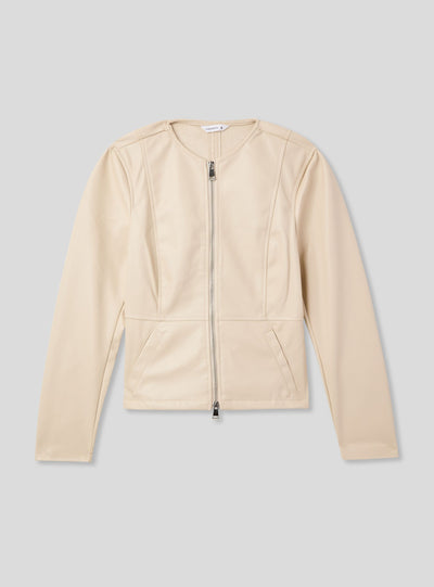 Leather-effect biker jacket