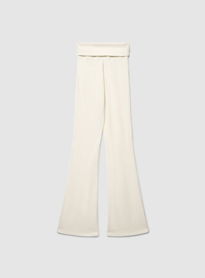 Leggings lunghi a zampa con baschina