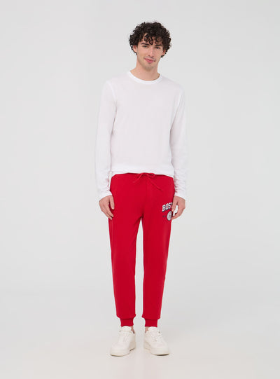 Pantaloni tuta con coulisse e stampa